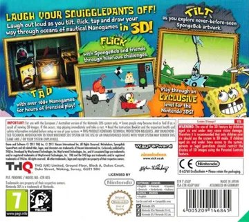SpongeBob SquigglePants (Europe)(En,Fr,Ge,It,Es,Nl) box cover back